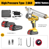 Gun High Pressure Excavator Lubricating Oil Injector Fat Rechargeable Electric Grease hine