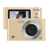 4K Camcorder 48MP Video Camera 2.4" Screen 16X Digital Zoom Anti-shake Face Detection Beauty Effect