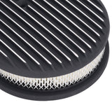Air Filter Rustproof Aluminium Alloy Black 12in Air Cleaner Lightweight High Strength for 5 1/8in 4 Barrel Opening Carburetors