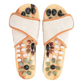 2 Colors Unisex Natural Agate Stone cobblestone Foot Massage Slippers Relieve Arthritis Plantar Fasciitis Acupoints Massager New