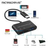 C 3-in-1 USB hub for storage card/USB flash/SD adapter/USB 2.0/3.0/mini SD reader/3-slot TF card