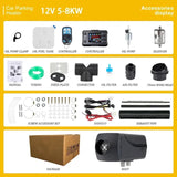 Car Air 12V 5KW-8KW Diesel Heater with Remote Control Truck Boat Bus RV Trailer Parking Accessory Tool