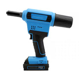 250 Electric Rivet Gun Power Riveting Tool Automatic Blind Riveter Nut Gun 1/4" Capacity Steel Aluminum Rivet Charger Battery
