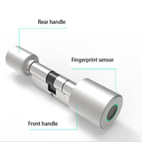 Fingerprint Lock Home Lock Cylinder Remote Bluetooth Door Lock Anti-Theft Door Wooden Door Spherical Lock Easy To Use Silver