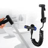 Toilet Hand Faucet Bathroom Bidet Shower Sprayer Hose Tank Hooked Holder Easy Install for Women's Health Protection