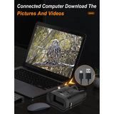 Googles 1080P/30fps 400M Full Dark Night Vision 3" Screen 5X Optical Magnification Digital Binocular