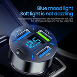 66W 4 5 Ports Fast Charging PD Quick Charge 3.0 USB C Car Charger Adapter For Android Phone 13 12 Xiaomi Huawei with retail box