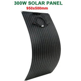 300W/600W Flexible Monocrystalline Solar Panel Kit - 18V Power Charger for Outdoor Camping, Yacht, Motorhome, Car, RV, Boat