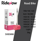RideNow Road 700C Ultra-light 36g Portable TPU Durable Inner Tube Small Volume Travel Racing Bike Accessories