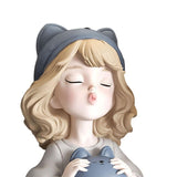 Little Bear Girl Saving Jar Statue - A Charming Children's Birthday Gift