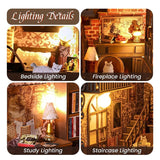 Book Nook Kit, DIY Basement Boohelf Insert Decor Alley, With Lights Puzzle Decorative For Kids/Adults