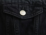 Spring Women's Tight Zipper Raw Edge Denim Top