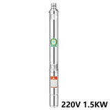 220V 1.5KW Large w Household Stainless Steel Deep All Copper Motor High Lift Clean Water Pump For Well Agricultural