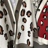 Knitted Leopard Sweater Women's Korean Version Thick