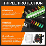 8 Gang RGB LED Light Panel Multifunction Toggle/Momentary/Pulsed Touch Control Switch Pod Box for Truck Jeep