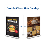 3Pack 21X29.7CM Acrylic Sign Holder, Double-Sided Vertical Display Stand , for Restaurants, Office, Store