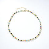 European And American Multi Gem Turquoise Shoushan Stone Necklace