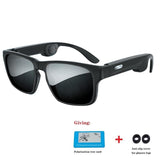 Bone Conduction Wireless Bluetooth 5.0 Smart Glasses Stereo Headset Polarized Sunglasses Can Be Matched With Prescription Lens