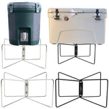 Portable Fridge Ice Box Camping Folding Cooler Stand Frame Stainless Steel Lage Rack for Cooking Fishing Picnic Outdoor