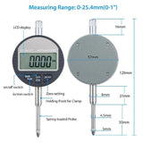 Micrometer 0.00005" Digital Dial 0.001mm 0-12.7mm/1inch Test Indicators Electronic Indicator Gauge