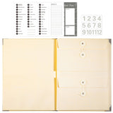 Document Organizer Folio with 12 Pockets Envelopes in Case I Go Missing Binder Important FileOrganizer Comes Labels Sticker