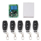 433Mhz Universal Wireless Remote Control AC 220V 2-Channel Relay Receiver Module For Garage Door Lamp Bulb Light