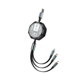 3 In 1 Retractable 100W Cable Fast Charging And Data Micro Usb Type C For Iphone Android Phone Xiaomi Huawei OPPO