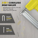 Cordless F32 Nail Electric Furniture Carpentry Tacker Stapler Woodworking Staple Gun For 20V Battery (No Battery)
