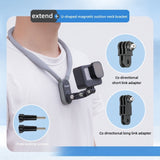 TELESIN Silicone Neck Hold Mount for GoPro Hero 11 10 9 8 7 6 5 Insta360 DJI Osmo Action Smartphone Magnetic Action Accessories
