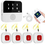 Wireless WiFi Caregiver Pager Call Button Emergency SOS Medical Alert System for Seniors Patients Elderly At Home