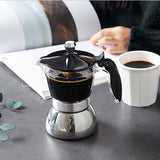 1pc Premium Transparent Moka Pot - 4/6 Cup Stovetop Espresso Maker for Cuban Coffee and Italian Espresso