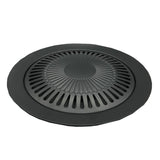 Portable Korean Barbecue Tray Outdoor Smokeless Barbecue Grill Nonstick Pan Portable Non-Stick Round Pan Cassette Oven Grill Pan