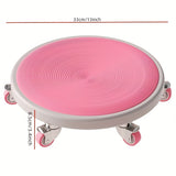 1pc Six Wheels Sliding Disc, Fitness Silent Abdominal Muscle Training Disc, Sports Equipment, With Kneeling Mat