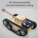 DIY Wooden Science Experiment Kits-Remote Control Off Road Tracked Tank , Electric Motor Building Project For Kids Durable