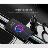 Car Handsfree MP3 Player Bluetooth 5.0 FM Transmitter RGB Modulator Music Car Kit PD18W QC3.0 Fast Charger