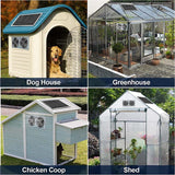 Panel 15W Pet Solar 2 High Speed DC Exhaust Fans Vegetable Shed Ventilation Fan