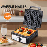 Electric 2-Gram Non-Stick Commercial Waffle Maker 1500W 220V