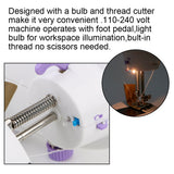 Mini Portable Sewing Machine Foot Pedal Straight Line Hand Table Two Thread Kit Electric Household Night Light 220V