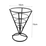 6 Pcs Wire Metal Food Racks Cone Fried Basket Serving Chips Stand Display Stands Chicken Holder