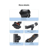 360 Rotate Metal Mount Arca Cold Shoe Phone Holder for Smartphone Tripod Adapter Camera Light