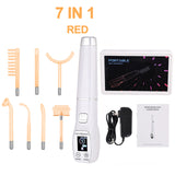 Apparatus Electrotherapy Wand Glass High Frequency Facial Machine Face Massager Neon Remove Wrinkles Acne Tool Hair Skin Care