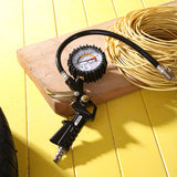 Bicycle Repair Tools 220PSI Tyre Pressure Meter Aluminum Car Tire Iator Gun Digital Display for Motorcycle Truck Bike