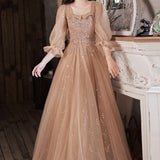 Evening Dress Host Banquet Maid Of Honor Long Sleeves