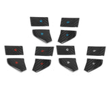 Steering Wheel Button Decor Wearproof Carbon Fiber Steering Wheel Switch Button Trim Stylish Easy Installation for Cars