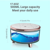 1pc 500ml/17.6oz 7 colors Cool Mist Humidifier with Aromatherapy Diffuser, 3 Mist Modes, Waterless Auto-Off
