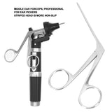 Professional Stainless Steel Cleaning Aural Forceps For Ear Treatment Endoscope Earwax Remover Tweezer Clip Tool