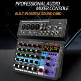 Mixer 6 Channels Live Sound Card All-in-one, Microphone 24 Kinds Of Dsp Effects