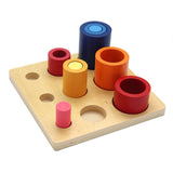 Early Learning Kindergarten Sensory Aids Rainbow Round Ladder Building Blocks Teaching Toys