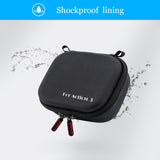 For DJI OSMO Action 3 Camera Black Portable PU Storage Bag Anti-fall Handbag Action Camera All-round Set Accessories