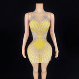 Novas 2024 Summer New Diamond Strap Open Back Sexy Bag Hip Side Split Pink Short Evening Dress